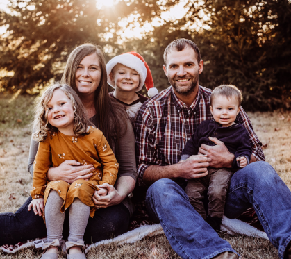 Allen and Jayme Beneker With Three Children